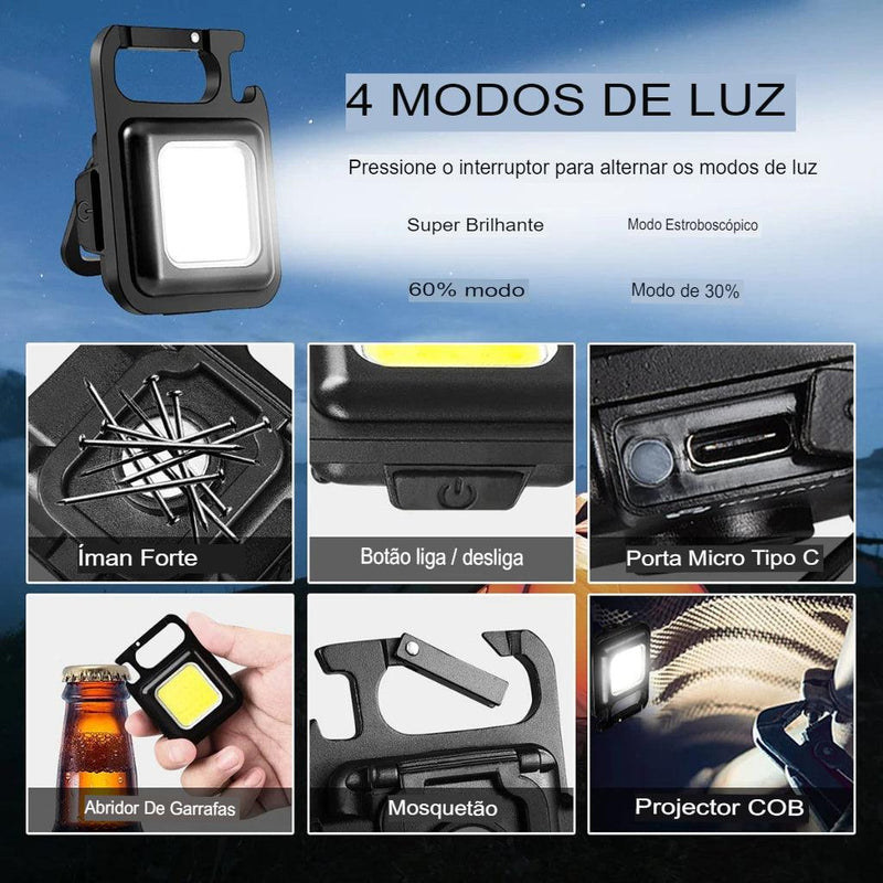 Lanterna Multifuncional Chaveiro Pingente Luz - F7X Shop