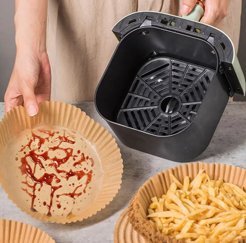 Forma de Papel Descartável para Air Fryer Antiaderente ideal para Cozinhar 100 peças - F7X Shop