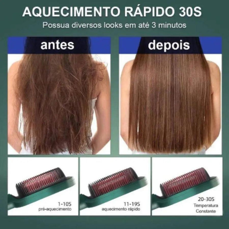 Escova Secadora e Modeladora de Cabelo Elétrica 3 em 1 bivolt - F7X Shop