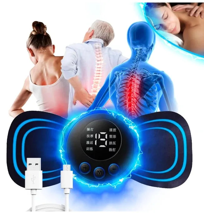 Mini Massageador EMS Estimulador Elétrico De Pescoço Portátil - F7X Shop