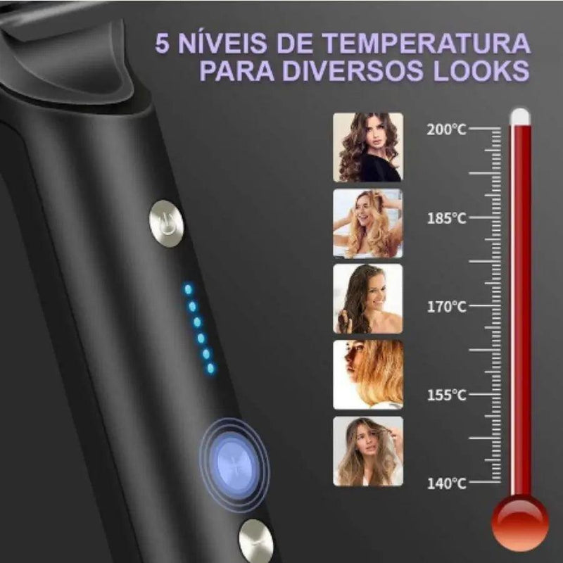 Escova Secadora e Modeladora de Cabelo Elétrica 3 em 1 bivolt - F7X Shop