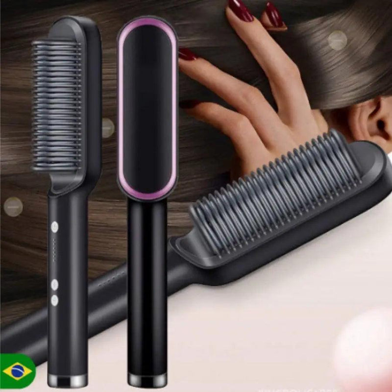 Escova Secadora e Modeladora de Cabelo Elétrica 3 em 1 bivolt - F7X Shop