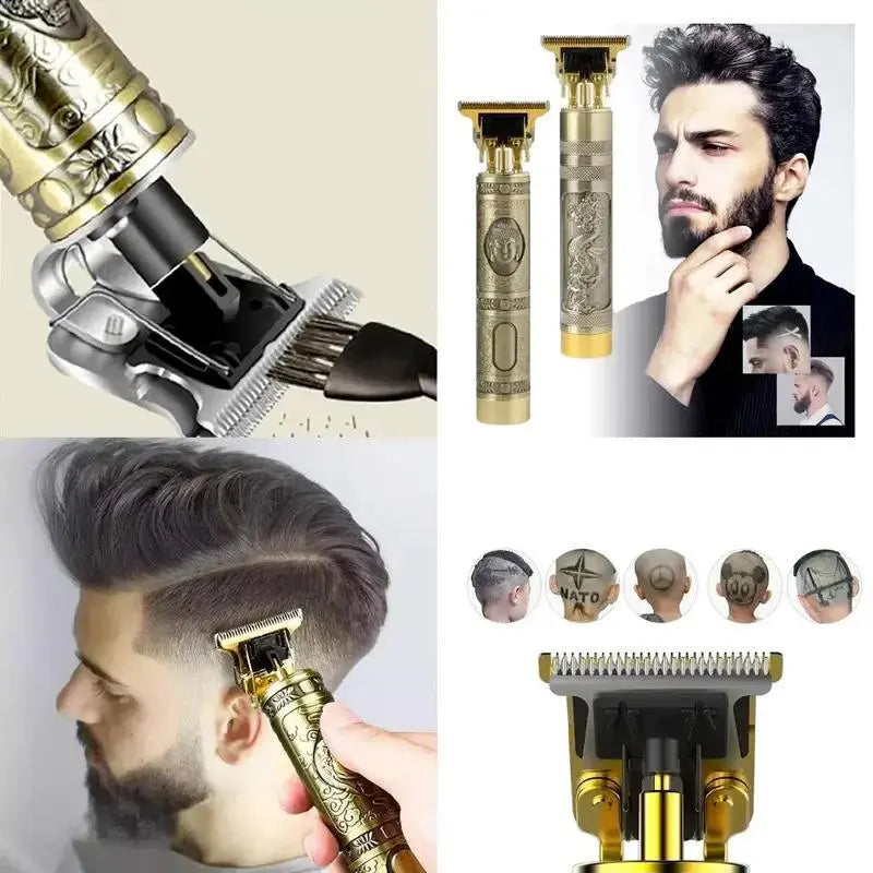 Máquina de Cortar Cabelo e Barba Profissional 2.0 Dragon Vintage T9 Original - F7X Shop