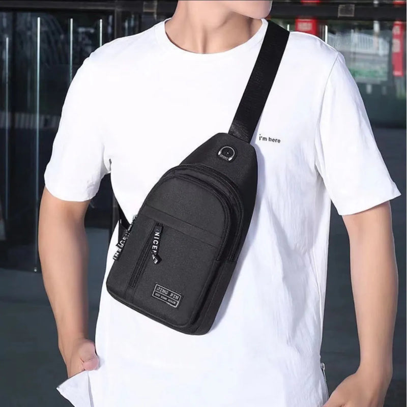 Bolsa Masculina Crosbody Impermeável Elegância e Estilo - F7X Shop