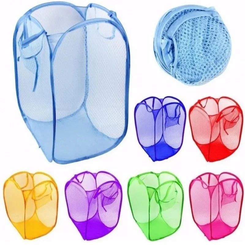 Cesta Dobrável Multiuso Compacta: Organizador Prático para Roupas e Brinquedos