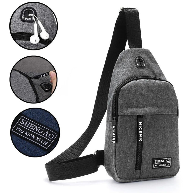 Bolsa Masculina Crosbody Impermeável Elegância e Estilo - F7X Shop