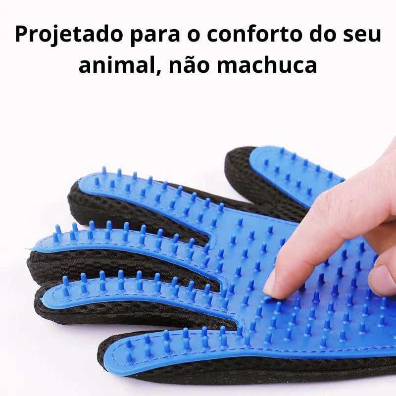 Luva Nano Magnética com Escova Removedora de Pelos para Cães e Gatos - F7X Shop