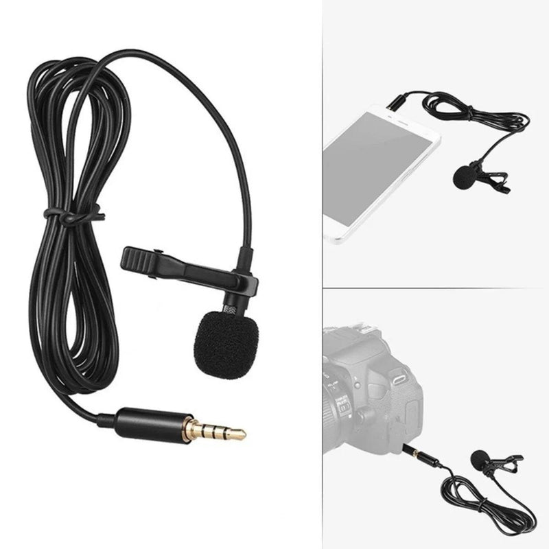 Microfone com Fio para lapela, para Celular, PC e Notebook - F7X Shop