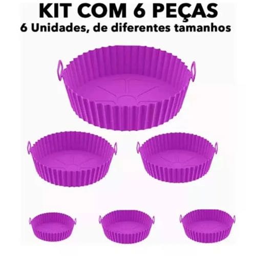 Kit de 6 Capas Protetoras de Silicone para AirFryer Mais Praticidade e Durabilidade na Cozinha!