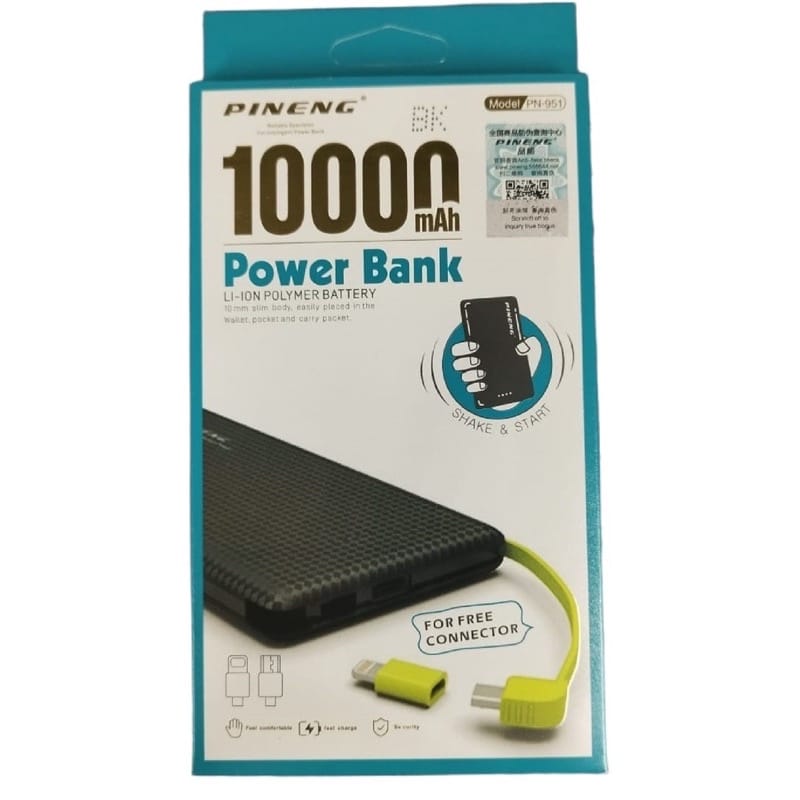 Carregador Portátil Power Bank 10.000mah Com Adaptador iPhone V8 - F7X Shop