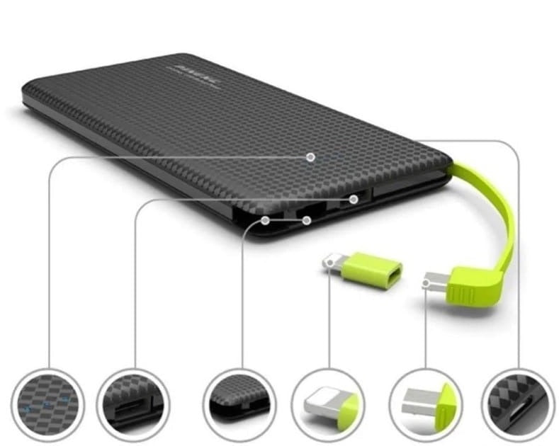 Carregador Portátil Power Bank 10.000mah Com Adaptador iPhone V8 - F7X Shop