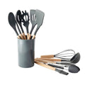 Kit Completo Utensílios de Cozinha em Silicone 12 Peças Antirriscos e Resistentes ao Calor