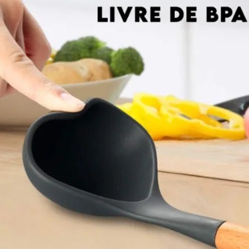 Kit Completo Utensílios de Cozinha em Silicone 12 Peças Antirriscos e Resistentes ao Calor