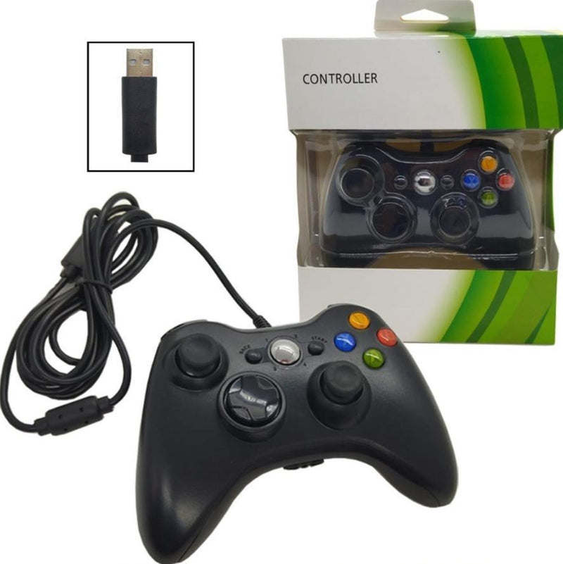 Controle Com Fio Compatível Para Xbox 360 e PC 2 em 1 - F7X Shop