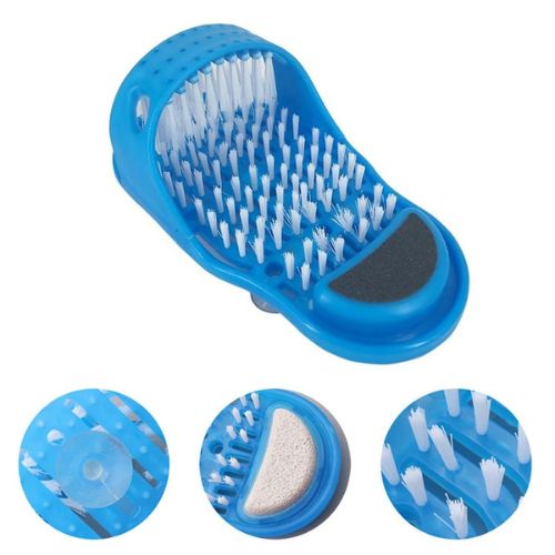 Chinelo Azul com Escova Limpa Pés: Adeus Frieiras e Micoses