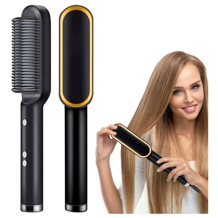 Escova Secadora e Modeladora de Cabelo Elétrica 2 em 1 bivolt - F7X Shop