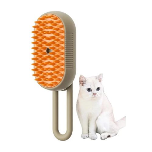 Escova Elétrica a Vapor para Pets: Limpeza, Massagem e Hidratação para Cães e Gatos!