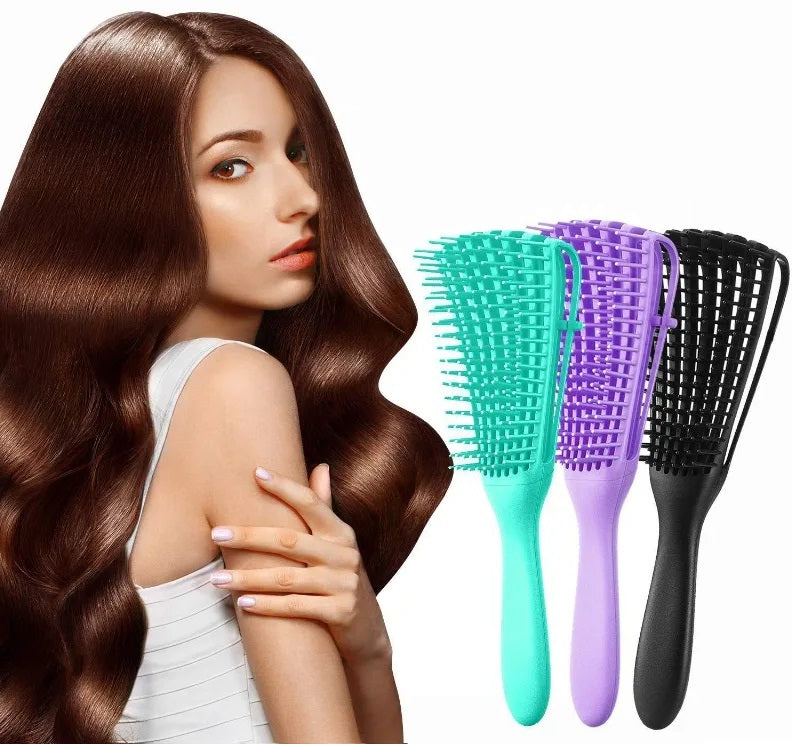 Escova Polvo para Cabelo Encaracolado Detangler - F7X Shop