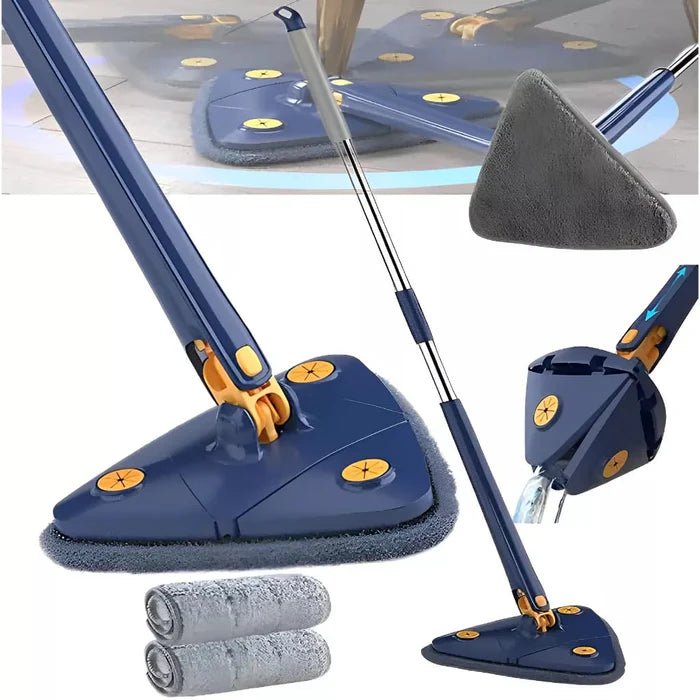 Esfregão Triangular Mop De Limpeza Ajustável Giratório 360° - F7X Shop