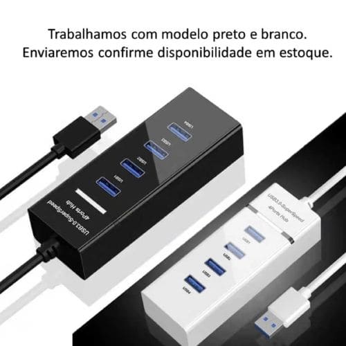 Hub USB 3.0 4 portas Expansor Rápido 5 Gbps Alta Velocidade Alta Resistência