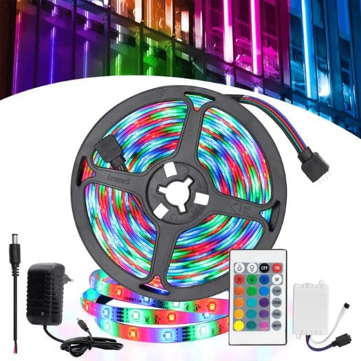 Fita Led RGB com 5 Metros + Controladora e Fonte - F7X Shop