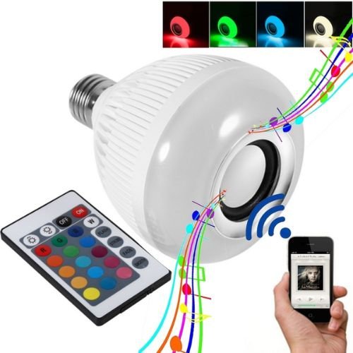 Lâmpada Led Bluetooth com Alto - Falante e Controle Remoto: Música e Cores em um Só Produto - F7X Shop