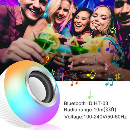 Lâmpada Led Bluetooth com Alto - Falante e Controle Remoto: Música e Cores em um Só Produto - F7X Shop