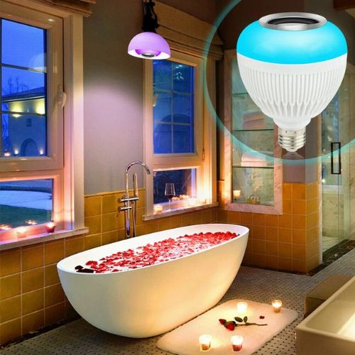 Lâmpada Led Bluetooth com Alto - Falante e Controle Remoto: Música e Cores em um Só Produto - F7X Shop