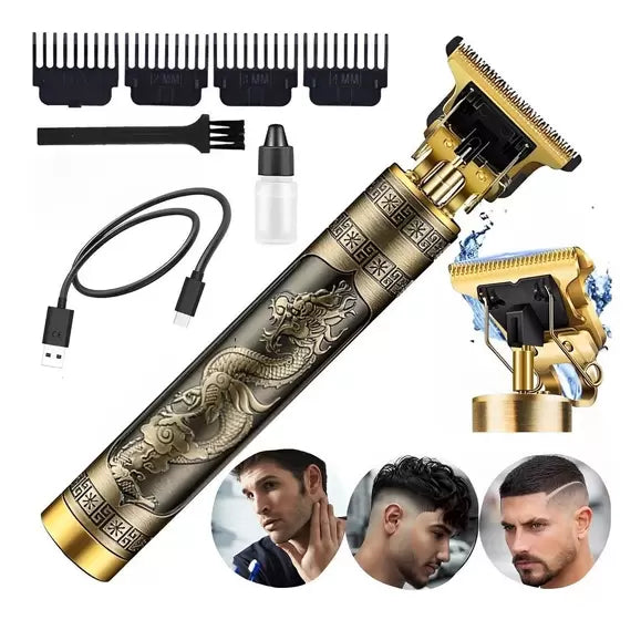 Máquina de Cortar Cabelo e Barba Profissional 2.0 Dragon Vintage T9 Original - F7X Shop