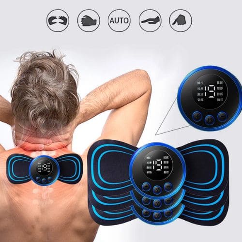 Mini Massageador EMS Estimulador Elétrico De Pescoço Portátil