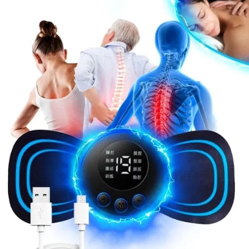 Mini Massageador EMS Estimulador Elétrico De Pescoço Portátil