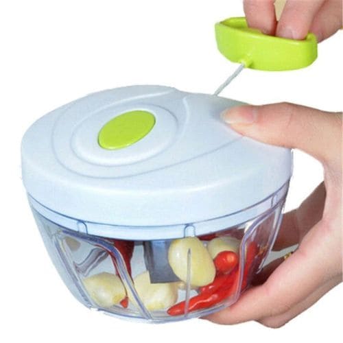 Mini Processador de Alimentos Manual 400ml Facilidade na Cozinha