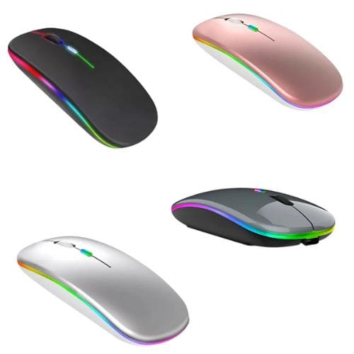 Mouse Bluetooth RGB Bateria Interna Recarregável Longa Duração