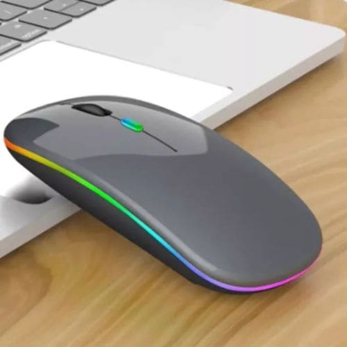 Mouse Bluetooth RGB Bateria Interna Recarregável Longa Duração