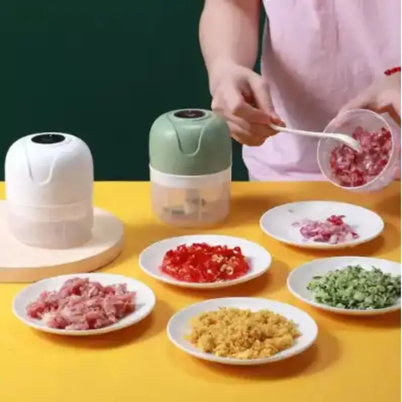 Mini Processador Elétrico Moedor de Alimentos Portátil - F7X Shop