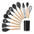 Kit Completo Utensílios de Cozinha em Silicone 12 Peças Antirriscos e Resistentes ao Calor