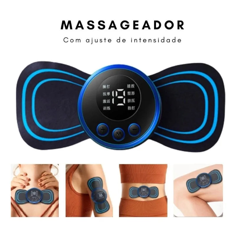 Mini Massageador EMS Estimulador Elétrico De Pescoço Portátil - F7X Shop