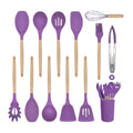 Kit Completo Utensílios de Cozinha em Silicone 12 Peças Antirriscos e Resistentes ao Calor