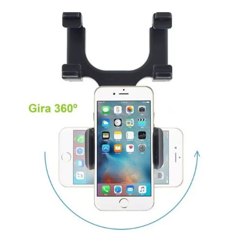 Suporte Celular Veicular Automotivo Encaixe no Retrovisor Carro Caminhão GPS 360°