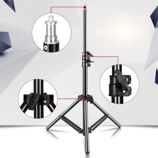 Tripé Universal para Iluminação Altura Regulável até 2 Metros