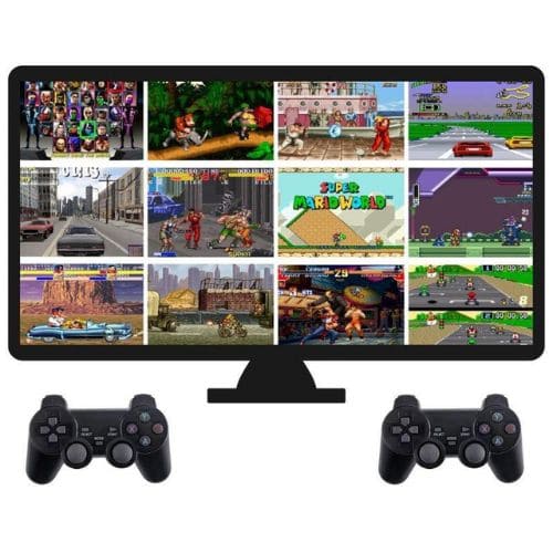 Videogame Nostálgico com 10.000 Jogos Clássicos Game Stick 64GB com 2 Controles