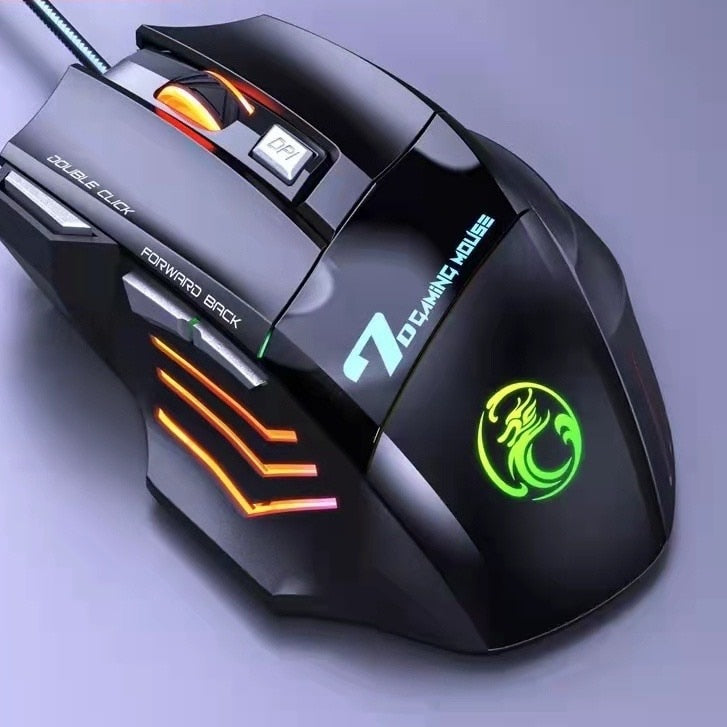 Mouse Gamer Laser X7 3200dpi Original Led USB 7 Botões Profissional - F7X Shop